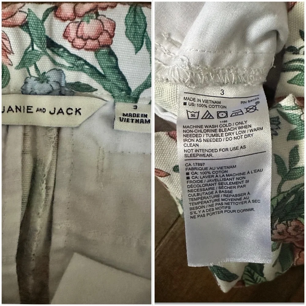 Janie and Jack | Floral Girl Tee and Short Set | 3T/4T